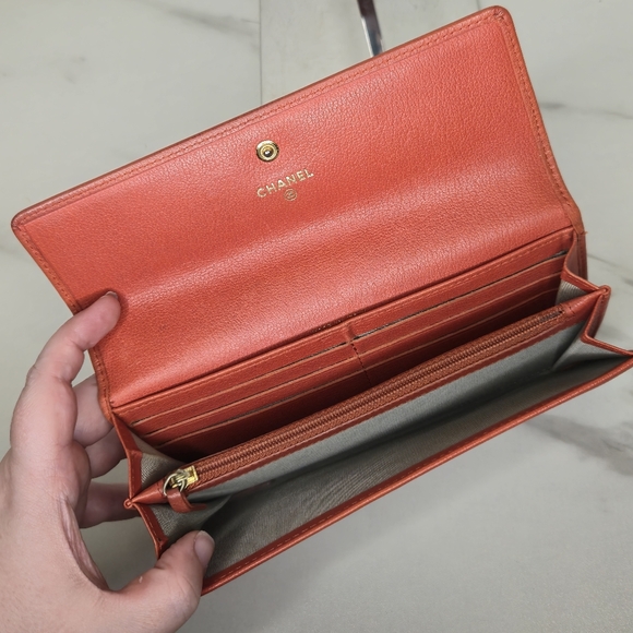 Chanel Camelia Flower Leather Continental Long Wallet - Picture 5 of 11